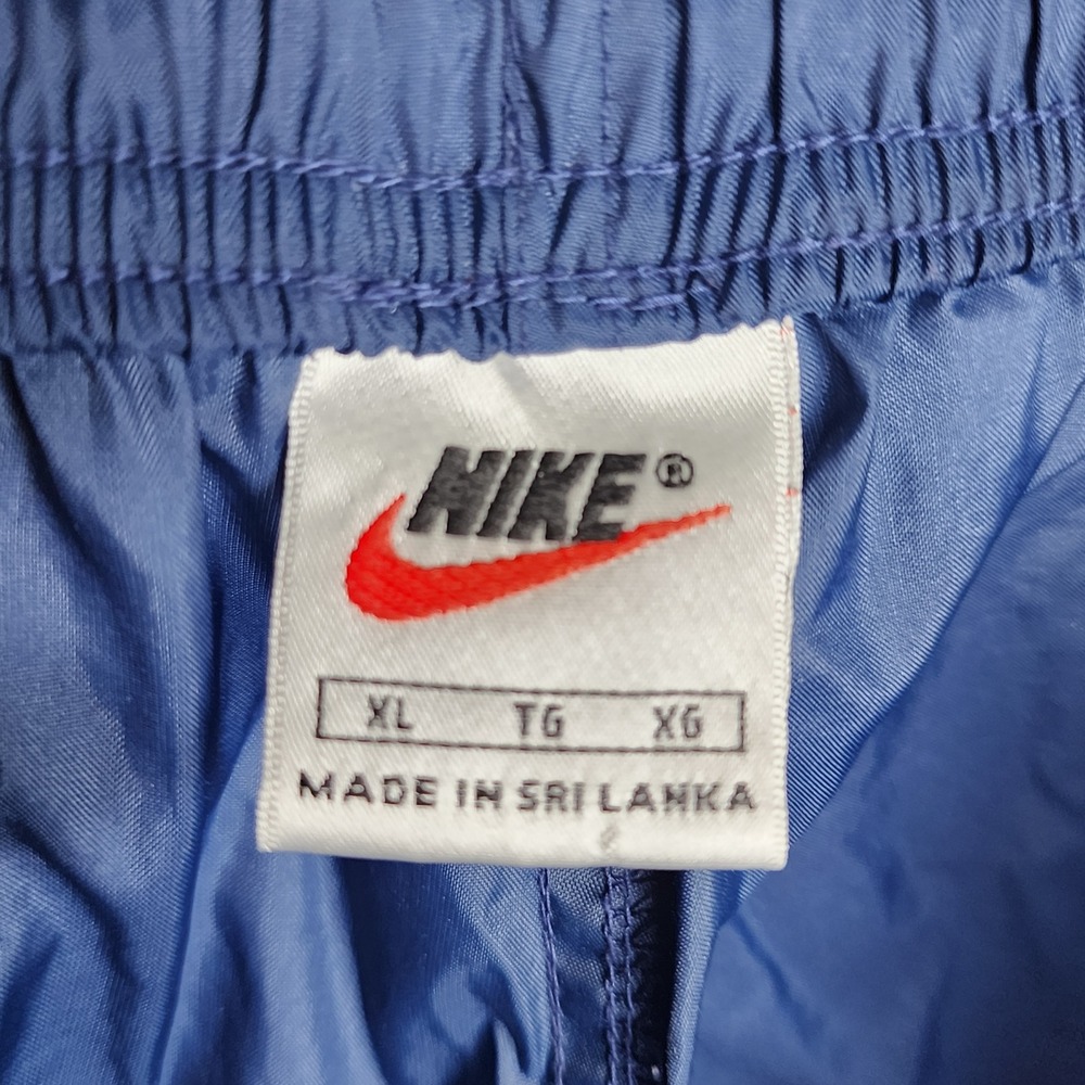 Nike Vintage Track Pants Mens XL Navy Blue Windbreaker Sportswear Retro - Picture 3 of 11